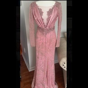 Elegant Pink Evening Gown